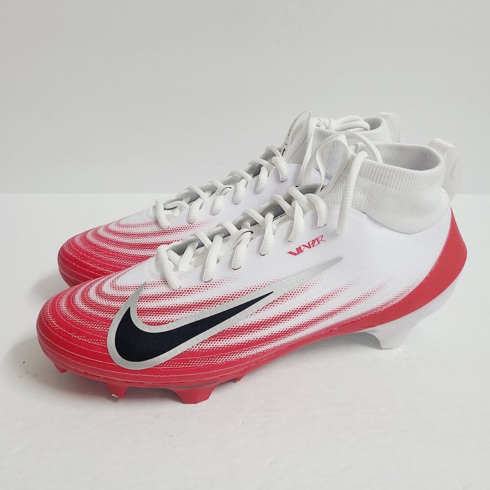 NEW Nike Air Zoom Vapor Pro 1 Football Cleats FB3298-102 Size 8.5 White Red